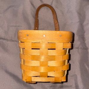 LONGABERGER Square Key Basket for Wall 4” x 4” (7” Inc handle)